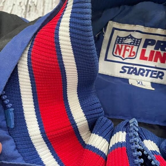 Vintage NFL Football New York Giants Starter Zip Up NFL Football Jacket - Picture 5 of 9